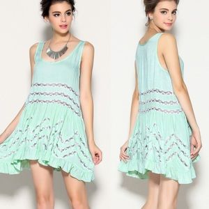 Bohemian Vintage Lace Slip Dress
